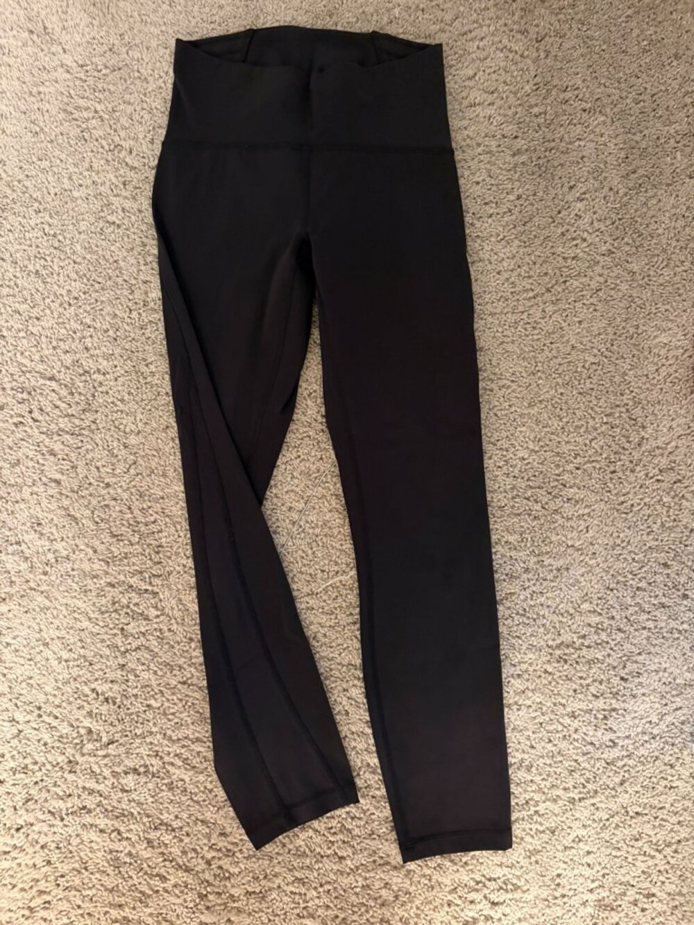 Lululemon Wunder Under High Rise Mesh Panel Leggings Black Size 6 Luon Yoga